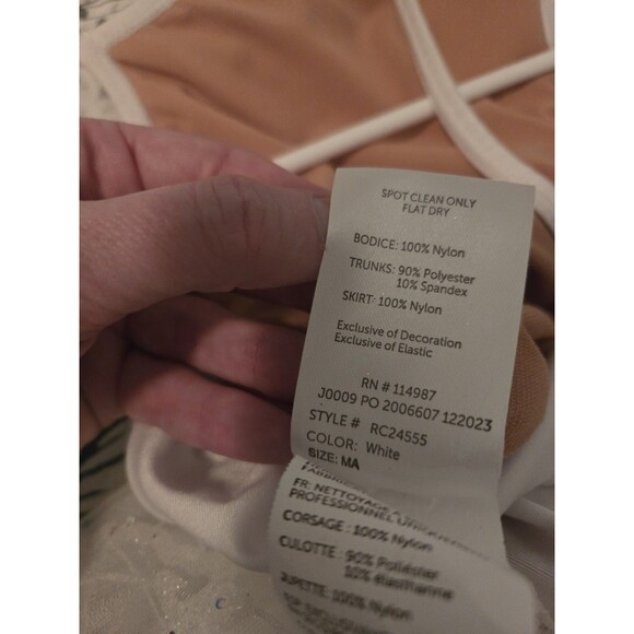 Nutcracker Snowflake Fairy White Sparkle Dance Or Figure Skating Costume Size MA - Picture 7 of 10